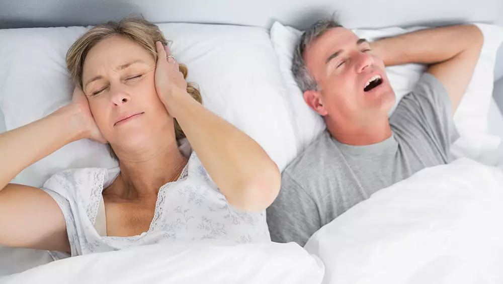 Husband Snoring with Sleep Apnea