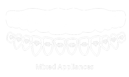 Mixed Orthodontic Appliances Illustration