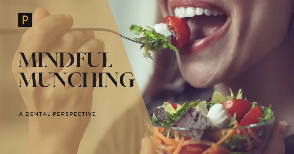 Woman Eating Salad With Mouth Open